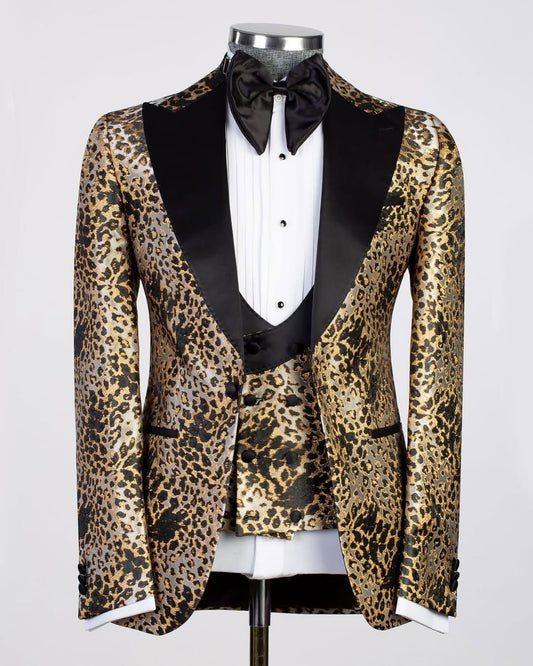 Luxe Leopard Print Velvet Tuxedo