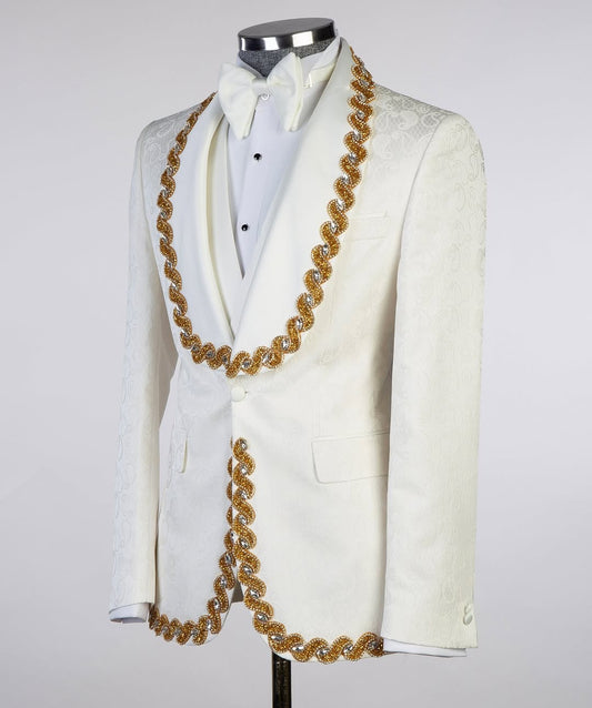 Ivory Royale Crystal Tuxedo Set