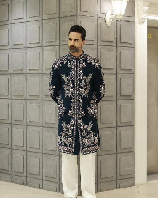 Nocturne Garden Embroidered Sherwani